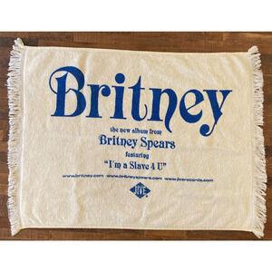 VERY RARE Britney Spears 2001 Promo "Slave for You" Tour Towel, JIVE Promo only
